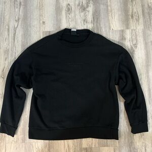 Elegant Black Crewneck Sweater for Men